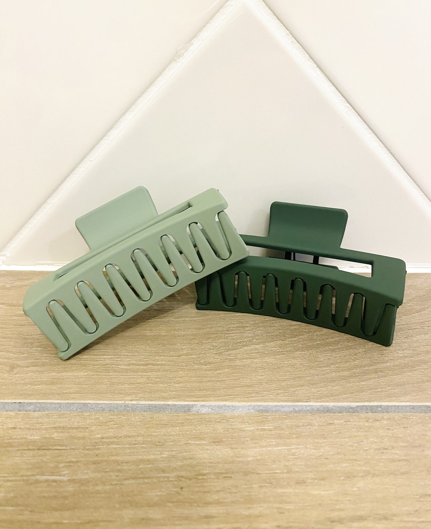 Set de 2 pinces à cheveux – Vert matcha