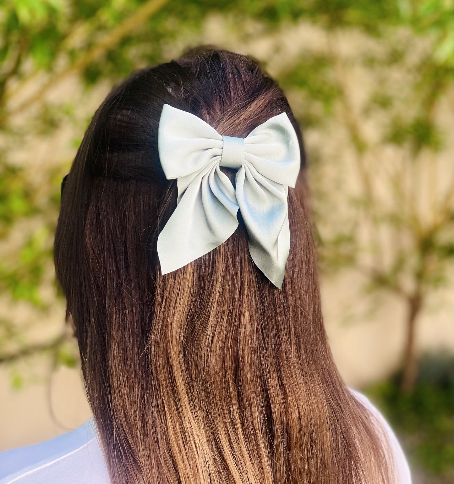 Lot de 2 pinces nœuds verts Matcha - Accessoire cheveux