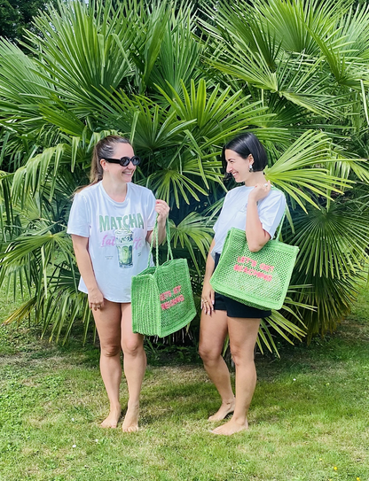 Sac en paille vert matcha – LET’S GET BEACHING