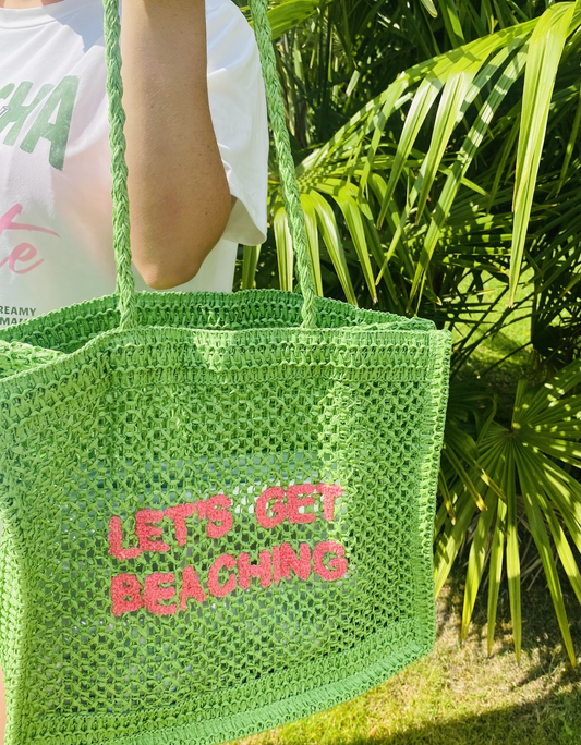Sac en paille vert matcha – LET’S GET BEACHING