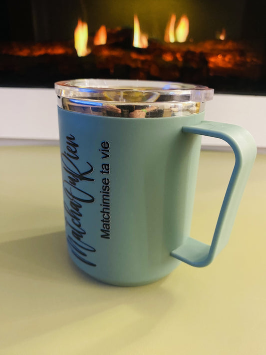 Mug isotherme étanche vert “Matcha ou rien” – 500 ml