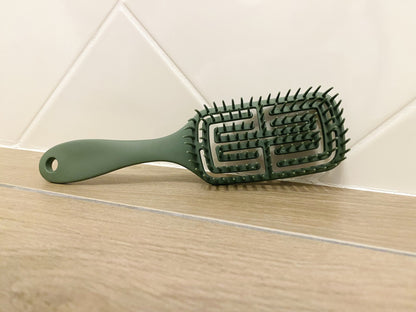 Brosse à cheveux anti-casse – Verte 20 cm