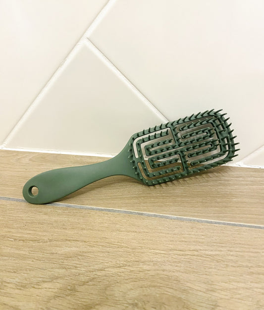Brosse à cheveux anti-casse – Verte 20 cm