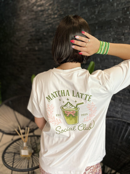 T-shirt “Matcha Latte Social Club” – Édition limitée 2025