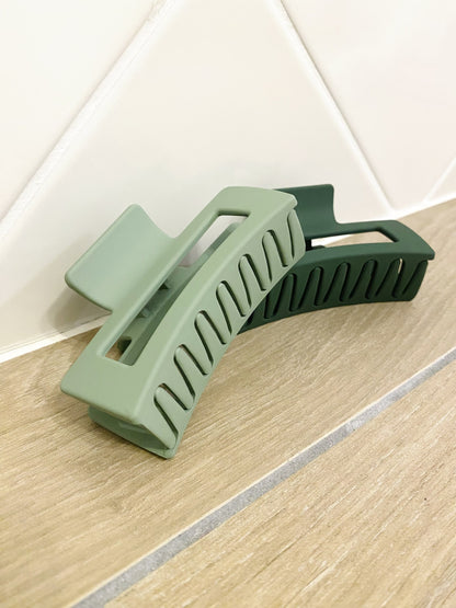 Set de 2 pinces à cheveux – Vert matcha