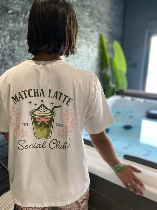 T-shirt “Matcha Latte Social Club” – Édition limitée 2025