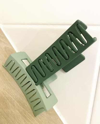 Set de 2 pinces à cheveux – Vert matcha